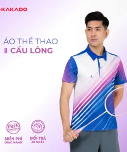 Áo thể thao nam KAKADO màu tím xanh siêu nhẹ, chất vải thun lạnh, co giãn, thấm hút tốt [MÃ KD04]