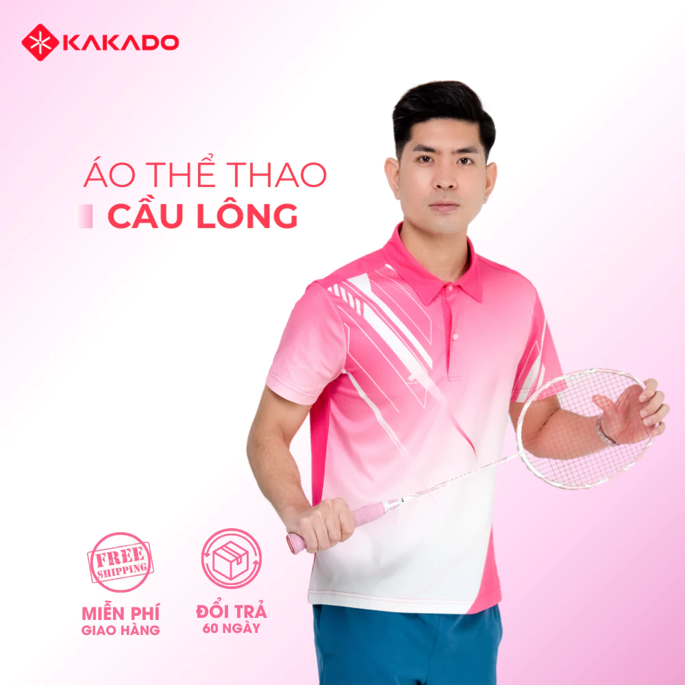 Áo thể thao nam KAKADO màu hồng đậm siêu nhẹ, chất thun lạnh, co giãn 4 chiều, thấm hút tốt[MÃ KD06]