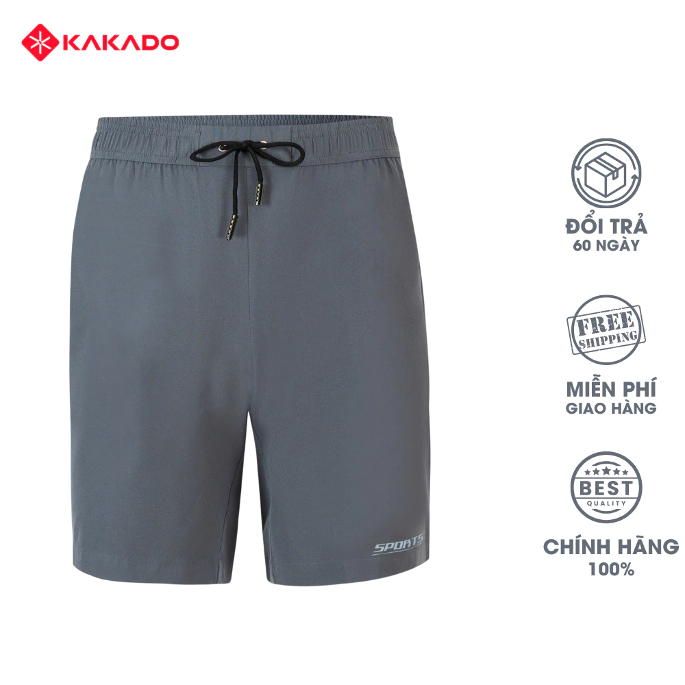 Quần short đùi thể thao nam KAKADO màu xám thoáng mát, co giãn tốt, năng động, chuẩn form [MÃ KD07]