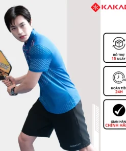 Set bộ Polo thể thao nam KAKADO màu xanh dương mẫu mới chất thun lạnh, co giãn, thấm hút tốt-MÃ KD09