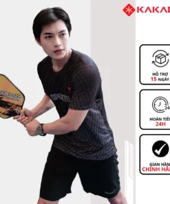 Set bộ thể thao nam KAKADO màu đen cổ tròn cao cấp, chất thun lạnh, co giãn, thấm hút tốt [MÃ KD13]