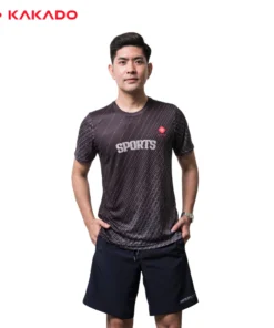 Áo Cầu Lông, Pickleball, Bóng Bàn KAKADO Cao Cấp, Co Dãn 4 Chiều, Mỏng Mát, Thấm Hút Mồ Hôi Màu Đen