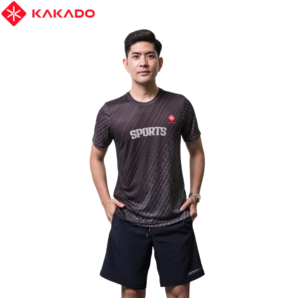 Áo Cầu Lông, Pickleball, Bóng Bàn KAKADO Cao Cấp, Co Dãn 4 Chiều, Mỏng Mát, Thấm Hút Mồ Hôi Màu Đen